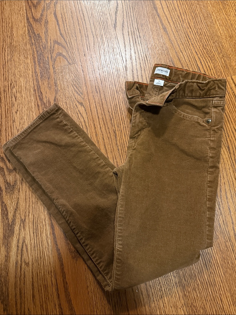 Crewcuts Brown Corduroy Slim Straight Jeans